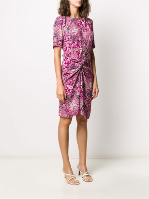 Etoile Isabel Marant Floral Print Twist Midi Dress