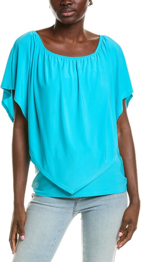 Joseph Ribkoff Off-The-Shoulder Overlay Top