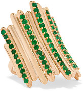 Thumbnail for your product : Ileana Makri Grass Fence 18-karat Gold Emerald Ring