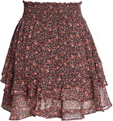 Thumbnail for your product : Socialite Floral Ruffle Miniskirt