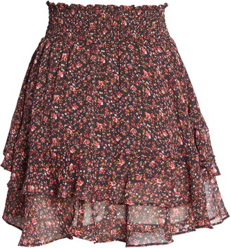 Socialite Floral Ruffle Miniskirt