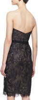 Thumbnail for your product : Marchesa Strapless Lace Cocktail Dress, Black