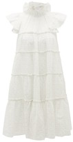 Thumbnail for your product : Rhode Resort Tiffany Ruffled Cotton-blend Mini Dress - White