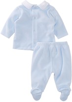 Thumbnail for your product : Kissy Kissy Classic Fall Medley Velour Smocked Shirt & Footed Pant Set (Baby Boys)