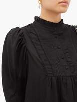 Thumbnail for your product : Sea Silvia Puff-sleeve Cotton Blouse - Womens - Black