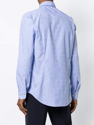 Etro crab embroidered shirt