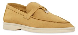 Loro Piana 10mm Summer Charms Walk Suede Loafers