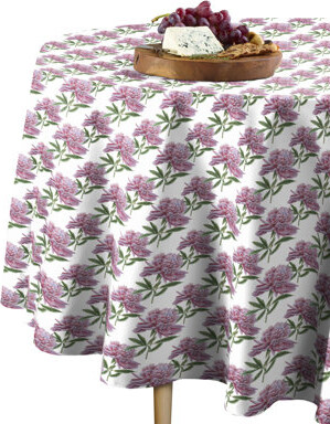House of Hampton Maxton Peonies Tablecloth