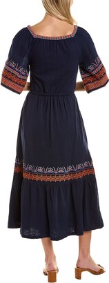 Boden Jersey Embroidered Midi Dress