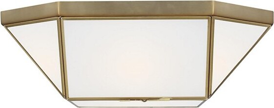 Visual Comfort Studio Morrison Flushmount Light in White Size: Small