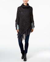 Thumbnail for your product : David & Young Mixed Cable Knit Turtleneck Poncho