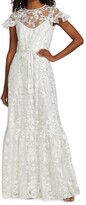 Thumbnail for your product : ML Monique Lhuillier Embroidered Floral Mesh Dress