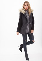 Thumbnail for your product : Forever 21 Contemporary Faux Fur-Hooded Coat