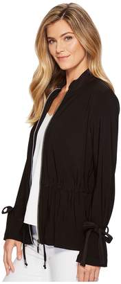 Tribal Pack and Go Travel Jersey Zip Front Jacket with Drawstring Women's Coat