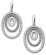 Thumbnail for your product : John Hardy Bedeg Sterling Silver Textured Oval Orbital Drop Earrings