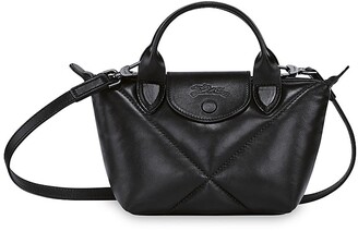 Longchamp Top-handle Bags US Store - Grey Womens Le Pliage Cuir XS