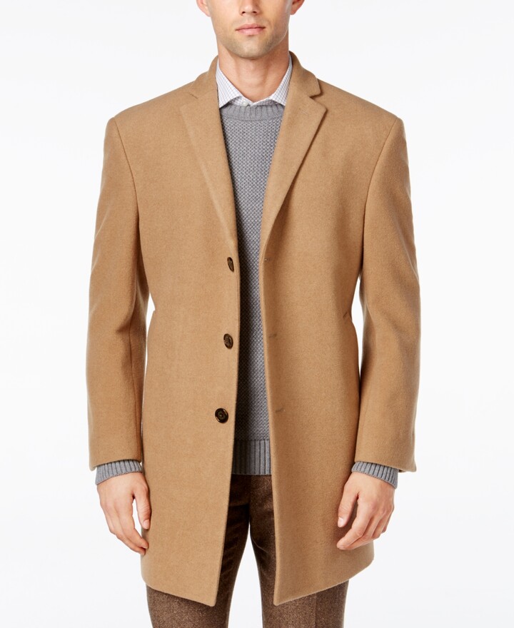 Calvin Klein Men's Prosper Wool-Blend X-Fit Overcoat - ShopStyle Long Coats