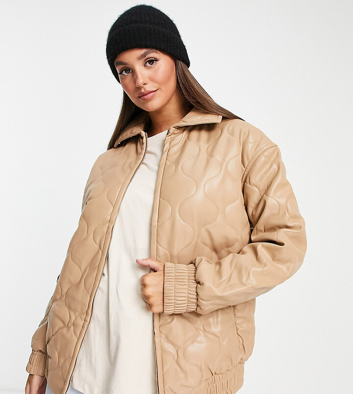 camel bomber jacket womens
