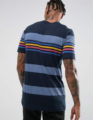 Pull&Bear Striped T-Shirt In Navy
