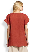 Thumbnail for your product : Lafayette 148 New York Short-Sleeve Linen Tunic