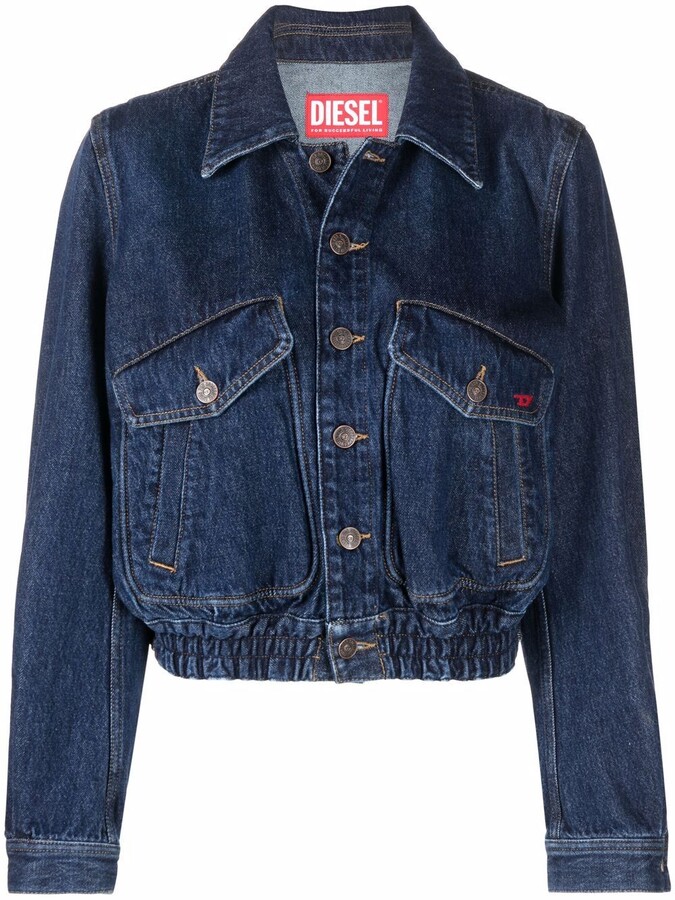 Diesel De-Tracy denim bomber jacket - ShopStyle
