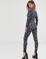 Thumbnail for your product : NA-KD jumpsuit with chain print