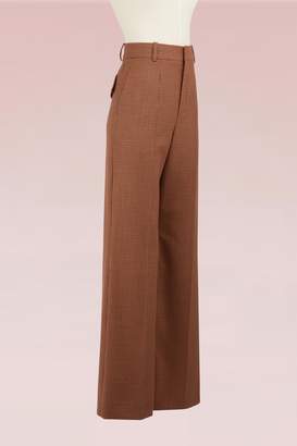 Chloé Wide Check Flare Pants