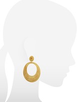 Thumbnail for your product : Stefano Patriarchi Golden Silver Etched Oval Cut Out Drop Earrings