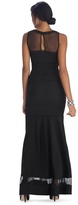Thumbnail for your product : White House Black Market Sleeveless Shadow Stripe Black Gown