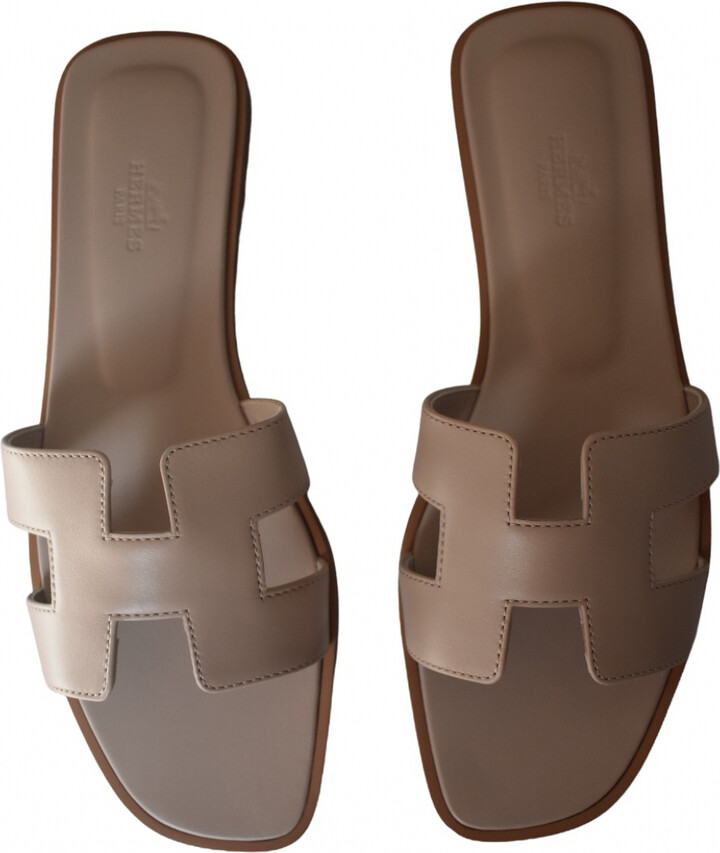 Hermes Oran leather sandal ShopStyle