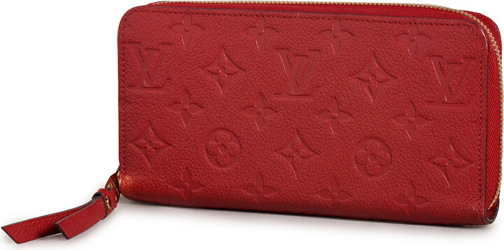 Louis Vuitton Louis Vuitton Zippy Coin Red Empreinte Leather Purse