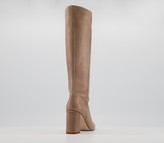 Thumbnail for your product : Office Kingdom Block Heel Knee Boots Taupe