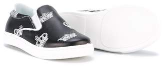 Dolce & Gabbana Kids crown print slip-on sneakers