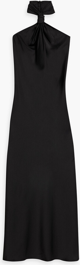 Knotted satin gown
