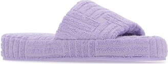 Bottega Veneta Lilac Terry Fabric Resort Sponge Slippers