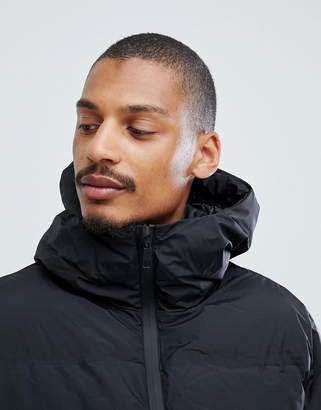 Kiomi Padded Jacket With Hood And Bonded Zip In Black