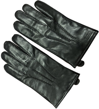 HUGO BOSS Black Leather Gloves - ShopStyle