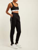 Thumbnail for your product : Paco Rabanne Logo Embroidered Cotton Track Pants - Womens - Black
