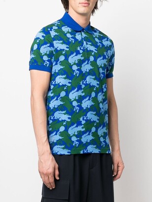 Lacoste Minecraft graphic-print polo shirt