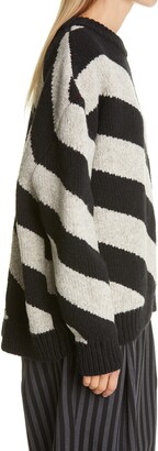 Meryll Rogge Diagonal Stripe Double Face Wool Sweater