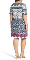 Thumbnail for your product : Eliza J Tile Graphic Print Jersey Shift Dress