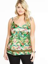 Thumbnail for your product : ELVI Curve Floral Silk Cami