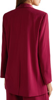 Thumbnail for your product : Alice + Olivia Jace Oversized Satin-trimmed Crepe Blazer