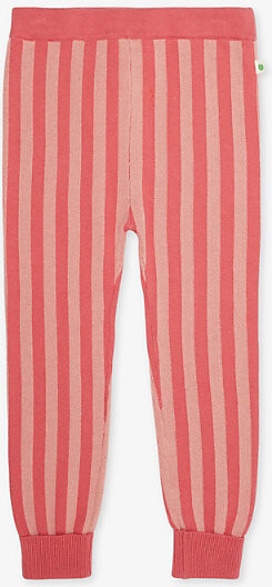 The Bonnie Mob Rosy Stripe Straight-Leg Cotton-Knit Trousers 2-3 Years 2-3 Years