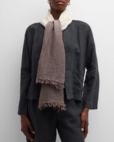 Thumbnail for your product : Eileen Fisher Organic Linen-Cotton Ombre Scarf