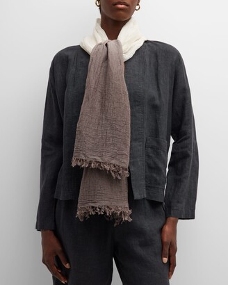 Eileen Fisher Organic Linen-Cotton Ombre Scarf