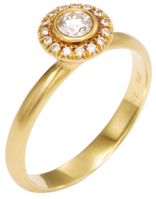 Rina Limor Fine Jewelry 18K Yellow Gold & 0.26 Total Ct. Diamond Halo Ring