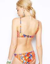 Thumbnail for your product : MinkPink Orange Blossoms Print Bandeau Bikini Top