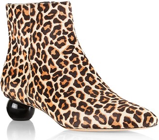 Kate Spade Sydney Leopard Print Calf Hair Ankle Boots