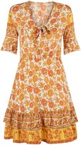 Thumbnail for your product : New Look Blue Vanilla Floral Tie Front Dress